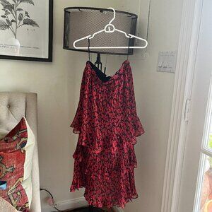 Floral Tiered Midi Skirt